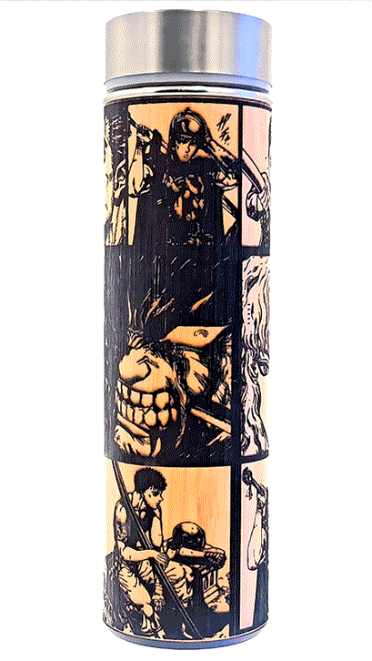 Accursed Tale - Bamboo Insulated Thermos Bottle - FREE Tea Diffuser Included