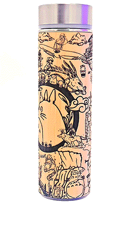 STORYSCAPE - Bamboo Insulated Thermos Bottle - FREE Tea Diffuser Included