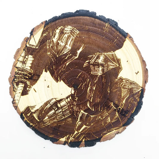 Berserker Armor - WoodArts! Functional Coaster | w/ Free Stand