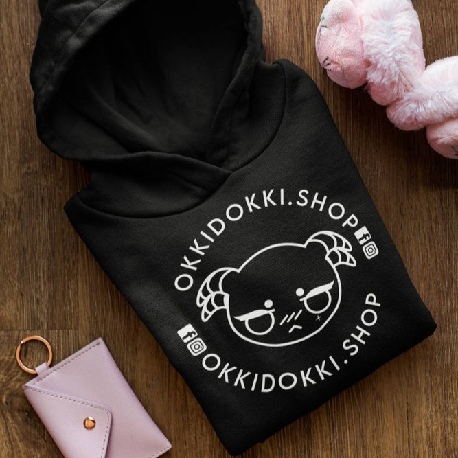 Unisex OkkiDokki Logo Ver.2 | Cute Loungewear Pullover Hoodie | Kangaroo Pocket