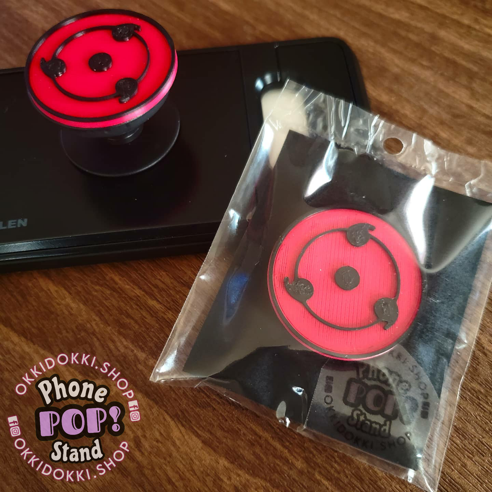 Sharingan Style - POP! Phone Stand w/ Free Wood Keychain