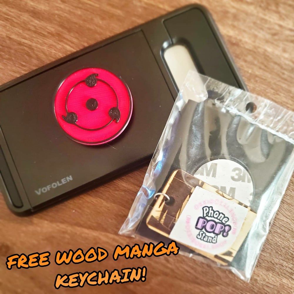 Sharingan Style - POP! Phone Stand w/ Free Wood Keychain