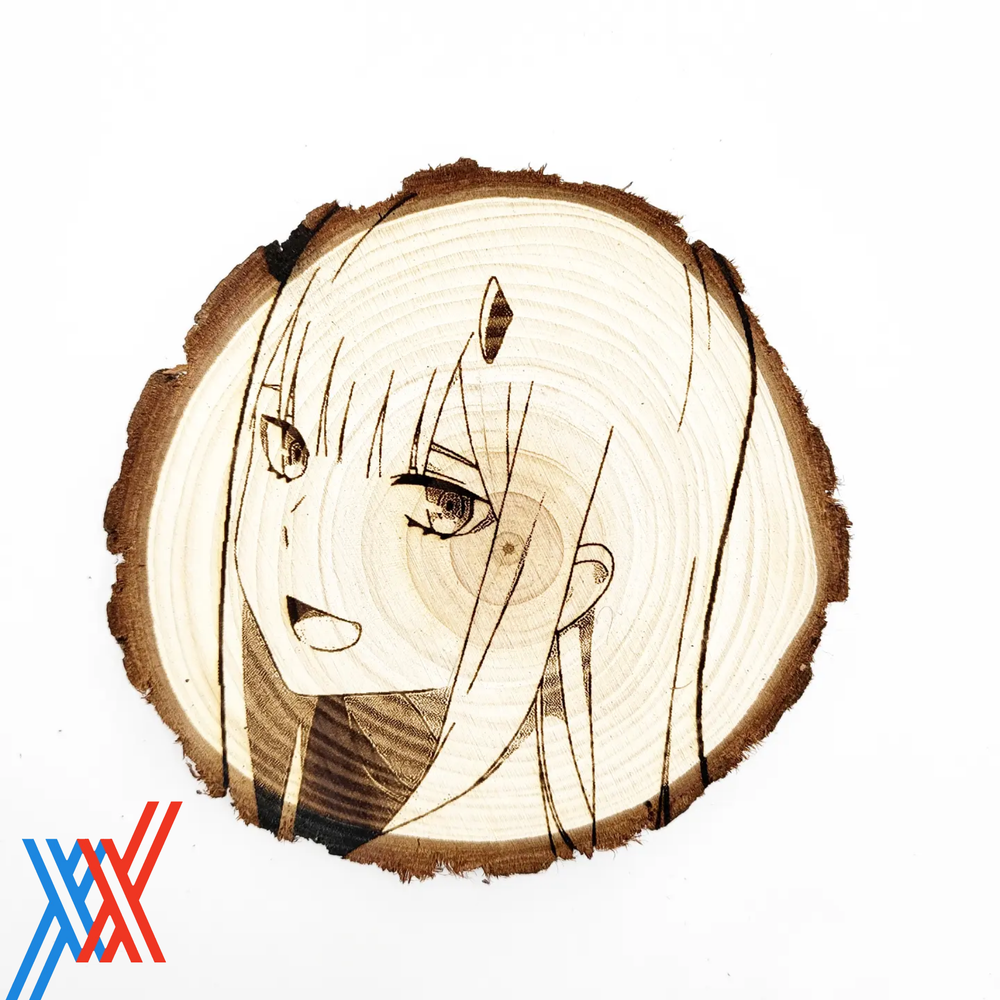 DarlingInTheFranxx - Zer0 Two Woodarts! Coaster | w/ Free Stand