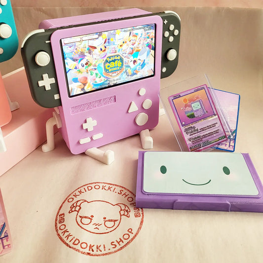 Lavender - Nintendo Switch LITE - BMO Dock | w/ Limited Time Free Holographic Adoption Training Card + Free Display Face