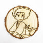 Kiki &JiJi  Double-Sided- WoodArts! Functional Coaster | w/ Free Stand