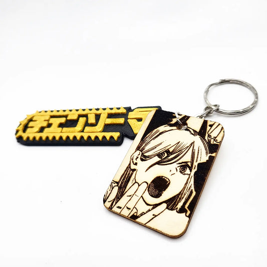 POWER Gold - WoodArts! Keychain and Free CHARM!