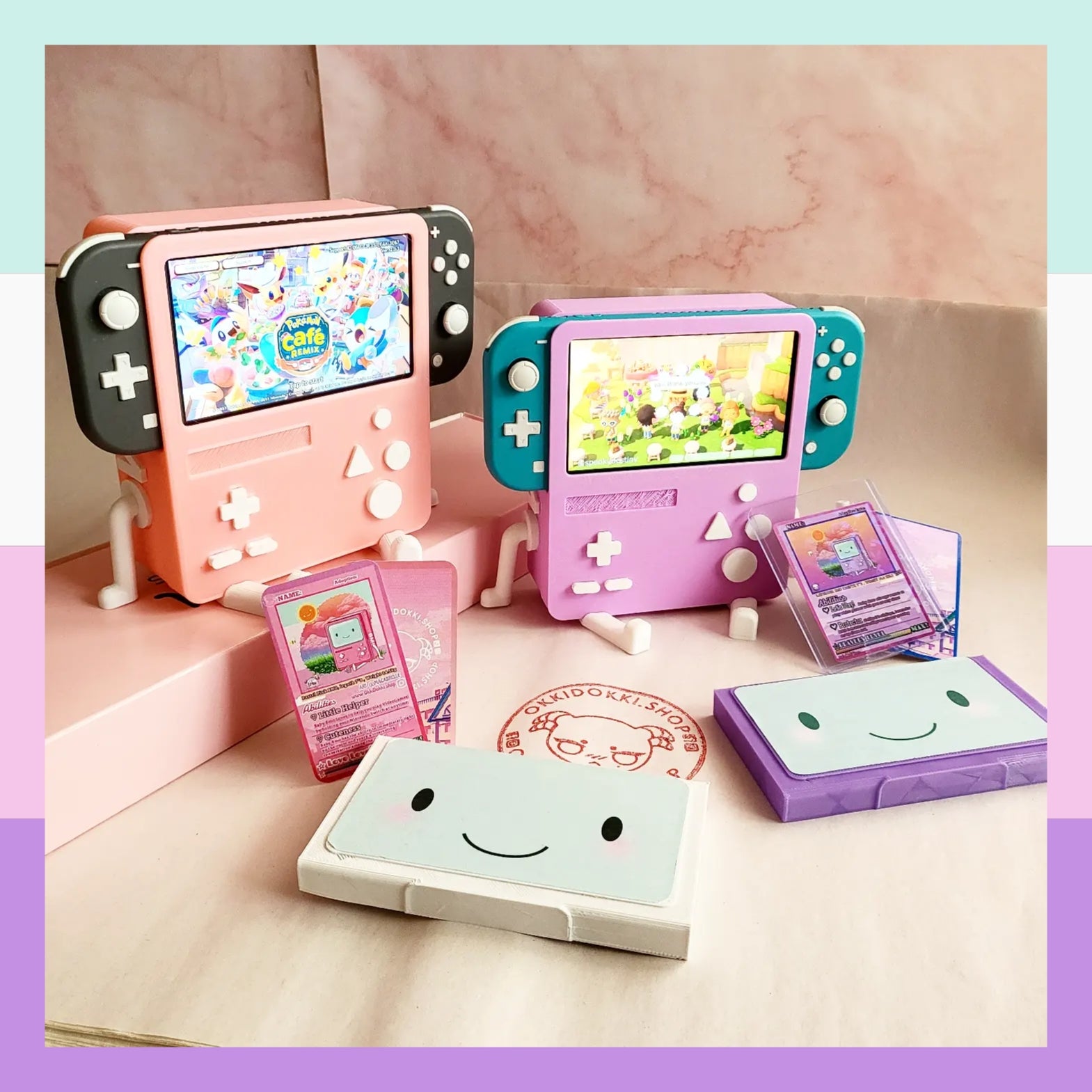 Pastel Pink - Nintendo Switch LITE - BMO Dock | w/ Limited Time Free H –  OkkiDokkishop
