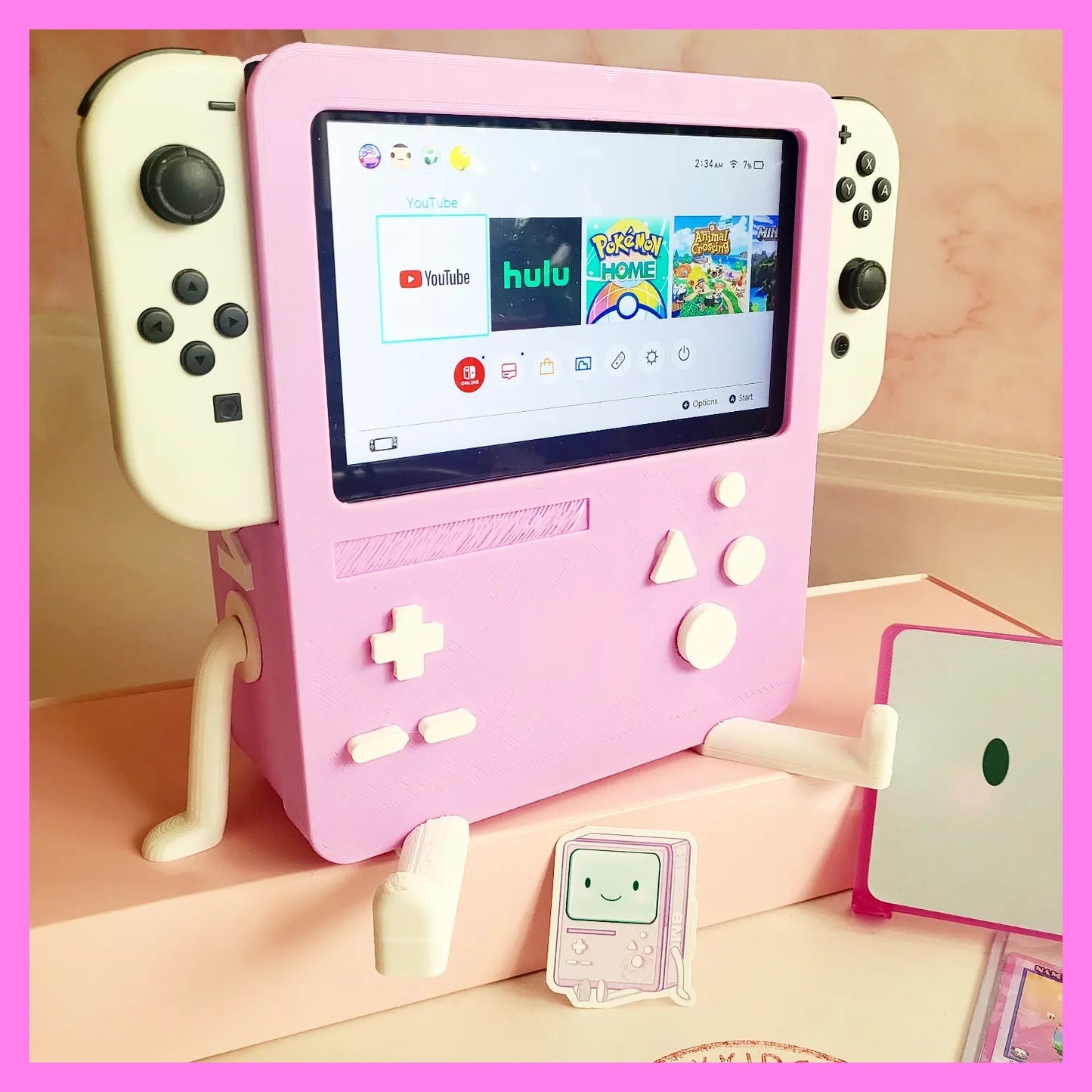 EASTER Special - Gengar BMO - Nintendo Switch BMO Dock | w/ included Free Display Face & Adoption Trading Card + all Switch Moded Fit