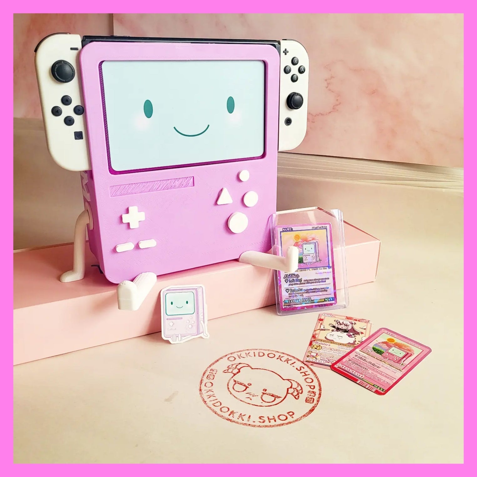 Purple - Nintendo Switch BMO Dock | w/ Limited Time Free Holographic Adoption Training Card + Free Display Plate +Free Upgrade to fit selling OLED