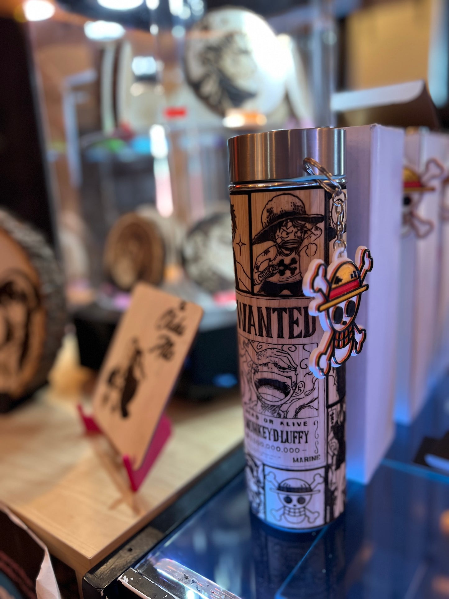 NEW | ONE PIECE Manga Style Thermos | w/ FREE Keychain